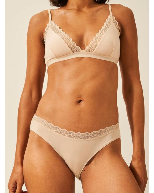 Stripe & Stare Brown Zigzag Lace Original Knicker