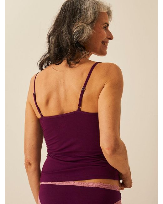 Stripe & Stare Purple Square Lace Cami
