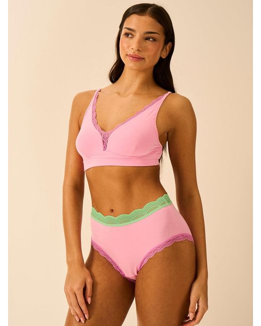 Stripe & Stare Pink High Rise Knicker