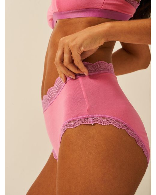 Stripe & Stare Pink High Rise Knicker