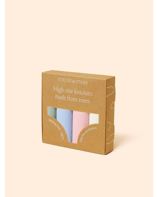 Stripe & Stare Multicolor High Rise Knicker Four Pack