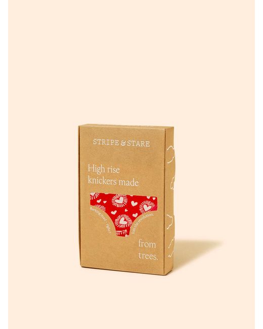 Stripe & Stare Red High Rise Knicker