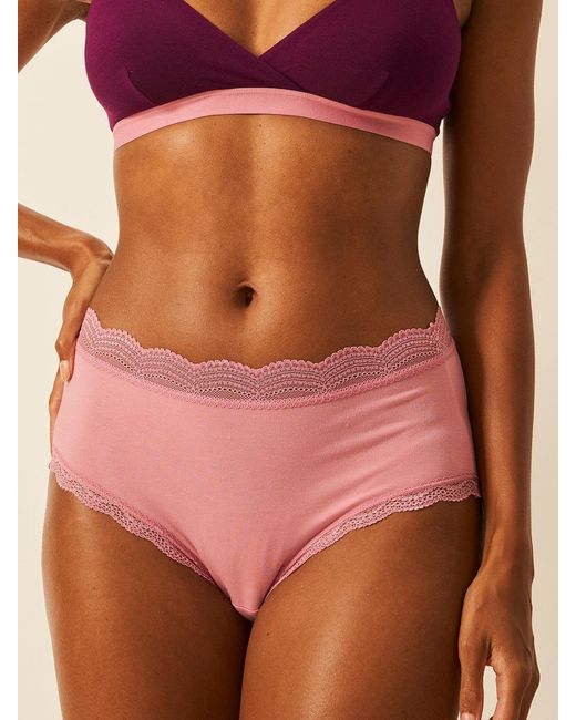 Stripe & Stare Purple High Rise Knicker Four Pack