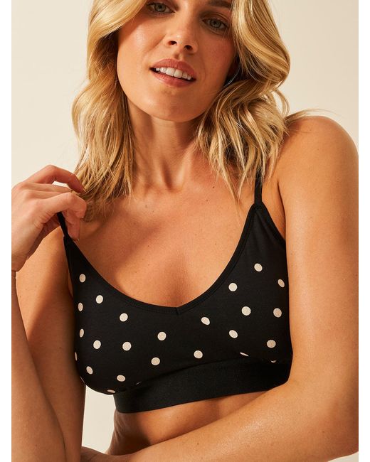 Stripe & Stare Black T-Shirt Bra