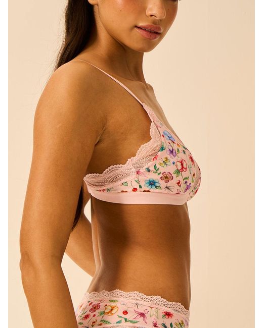 Stripe & Stare Orange Light Lace Triangle Bra