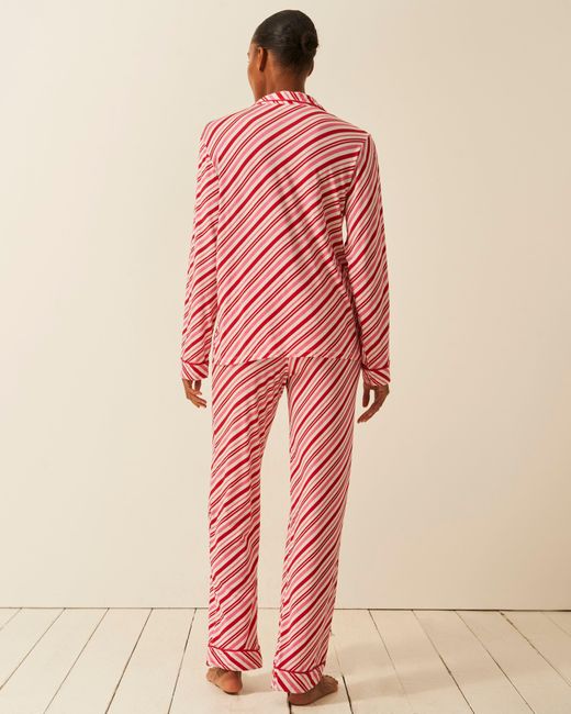 Stripe & Stare Red Long Pyjama Set