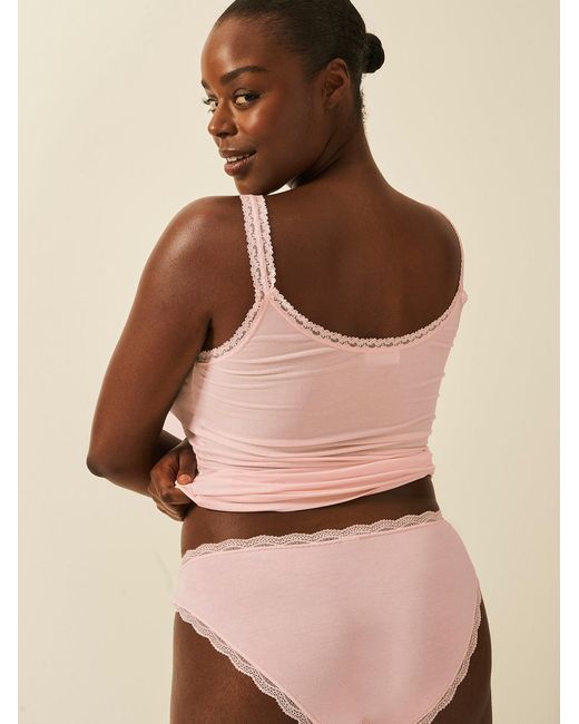 Stripe & Stare Brown Pink-a-Boo Lace Cami