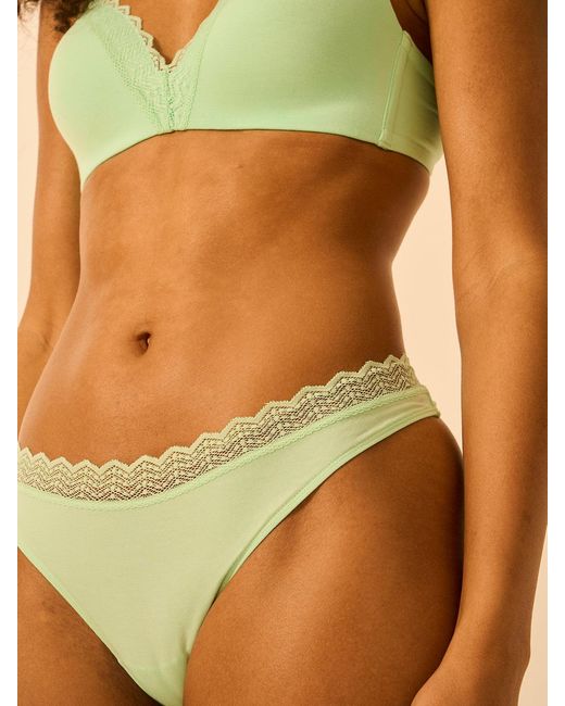 Stripe & Stare Orange Zigzag Lace Thong
