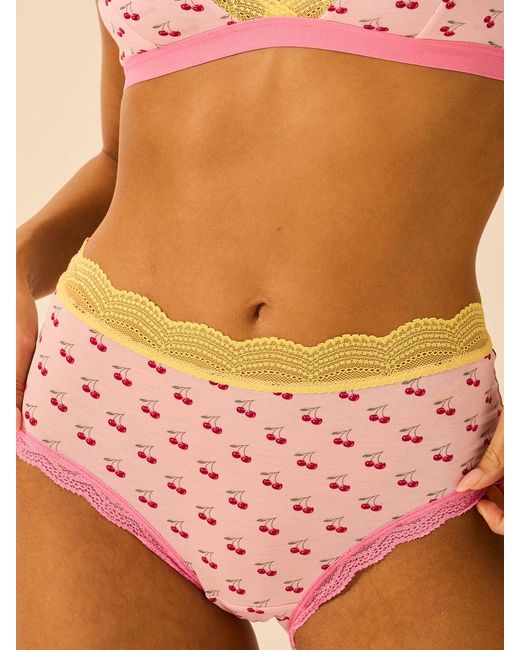 Stripe & Stare Pink High Rise Knicker