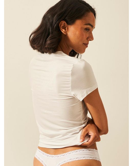 Stripe & Stare White Short Sleeve Top