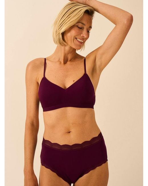 Stripe & Stare Purple Smooth Sculpt Padded Bra