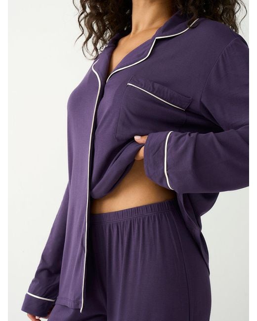 Stripe & Stare Blue Long Pyjama Set