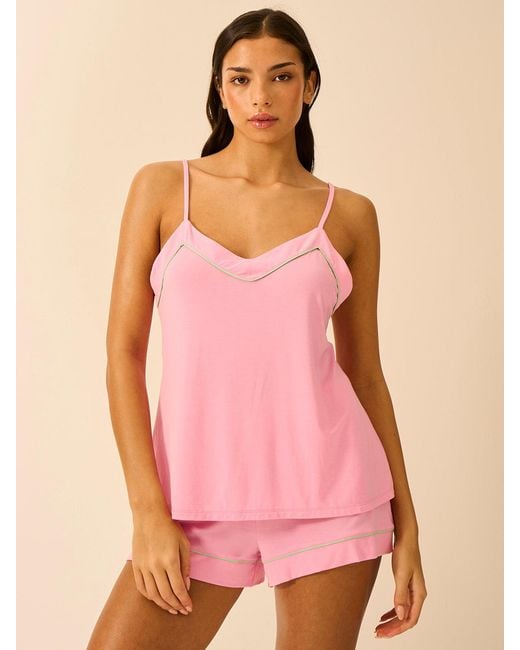 Stripe & Stare Pink Cami & Short Pyjama Set