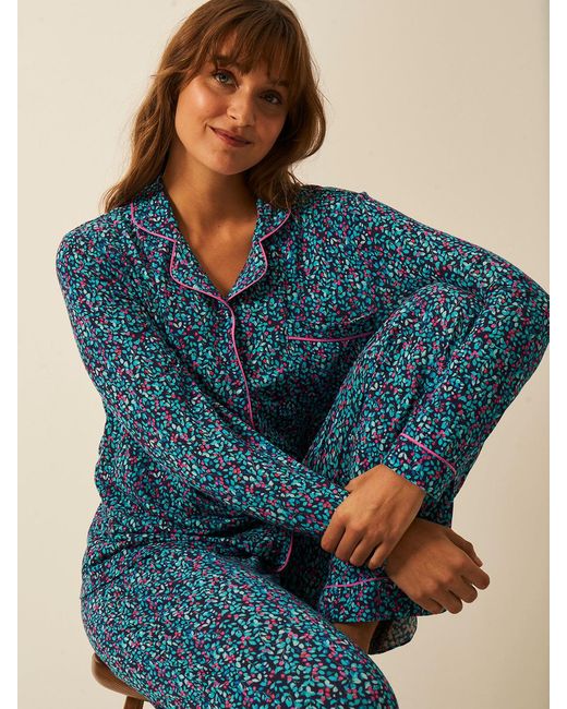 Stripe & Stare Blue Long Pyjama Set