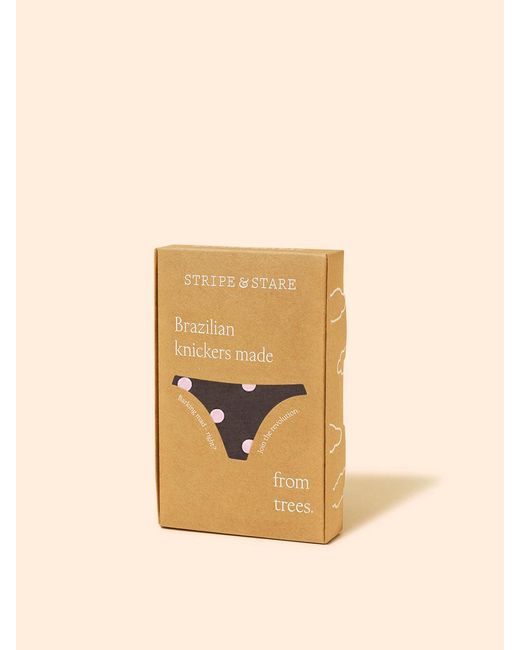 Stripe & Stare Brown Brazilian Knicker