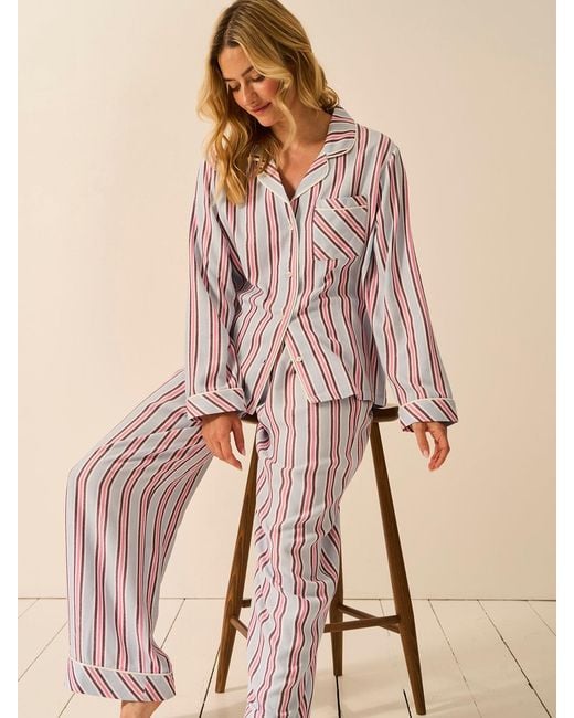 Stripe & Stare Natural Soft Brushed Woven Pyjama Bottoms
