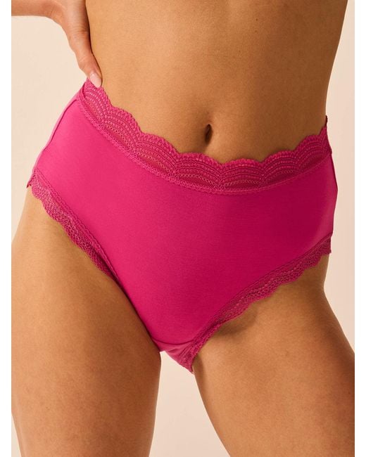 Stripe & Stare Pink High Rise Knicker Four Pack