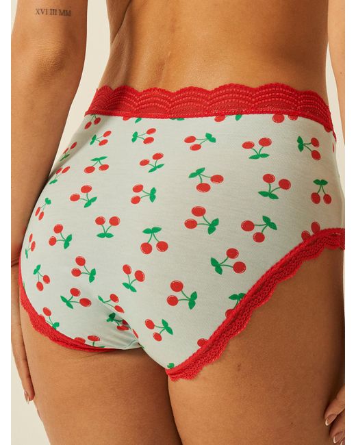 Stripe & Stare Red High Rise Knicker