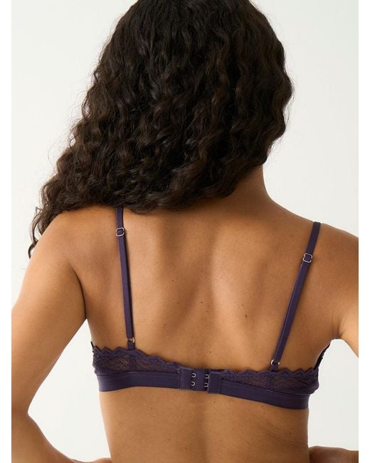 Stripe & Stare Purple Zigzag Lace Triangle Bra