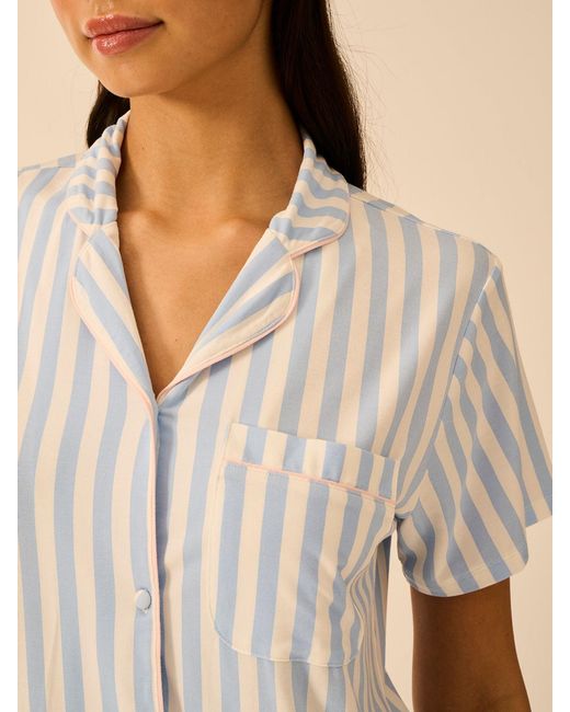 Stripe & Stare Natural Short Pyjama Set