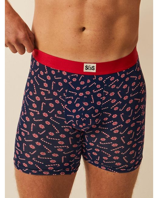 Stripe & Stare Blue Boxer