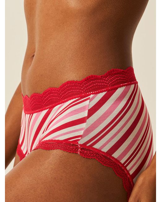 Stripe & Stare Pink High Rise Knicker Four Pack
