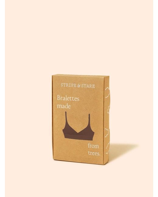 Stripe & Stare Brown Crossover Bra