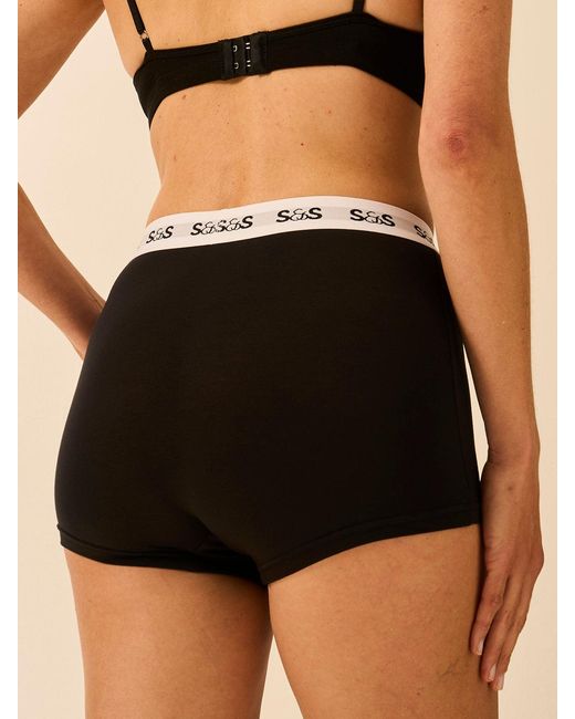 Stripe & Stare Black Boxer