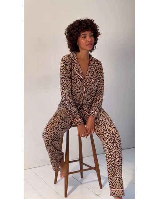 Stripe & Stare Natural Long Pyjama Set