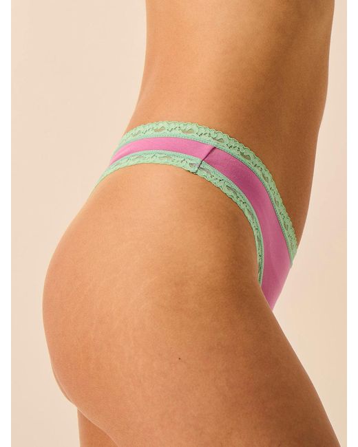 Stripe & Stare Yellow Thong Four Pack