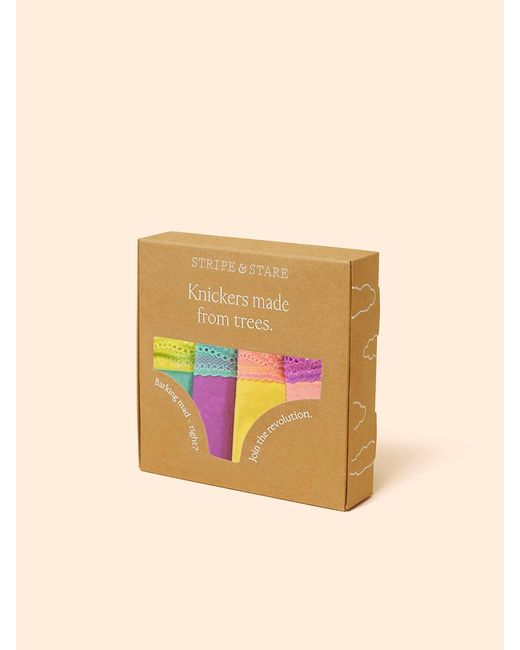 Stripe & Stare Pink The Original Knicker Four Pack