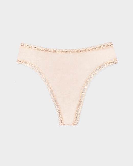 Stripe & Stare Natural High Waisted Thong