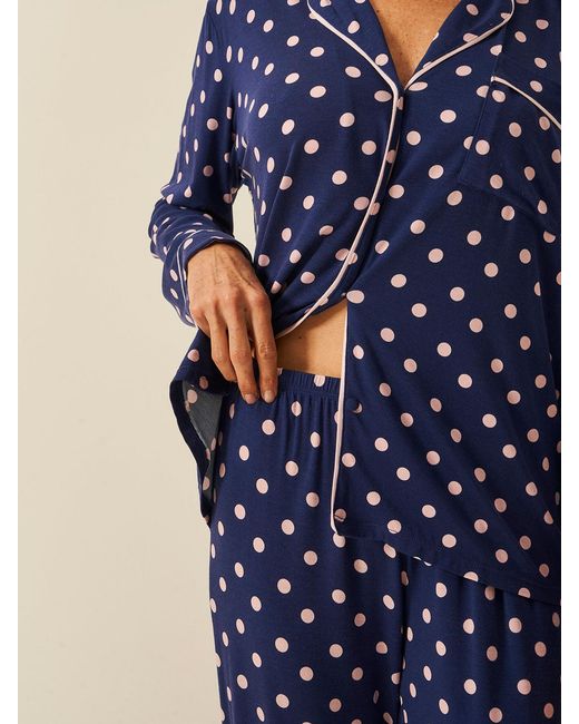 Stripe & Stare Blue Long Pyjama Set
