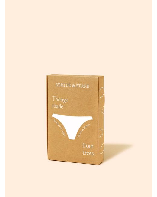 Stripe & Stare Brown Zigzag Lace Thong