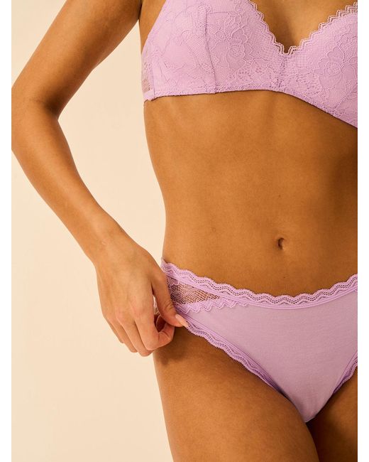 Stripe & Stare Purple Eco Lace Original Knicker