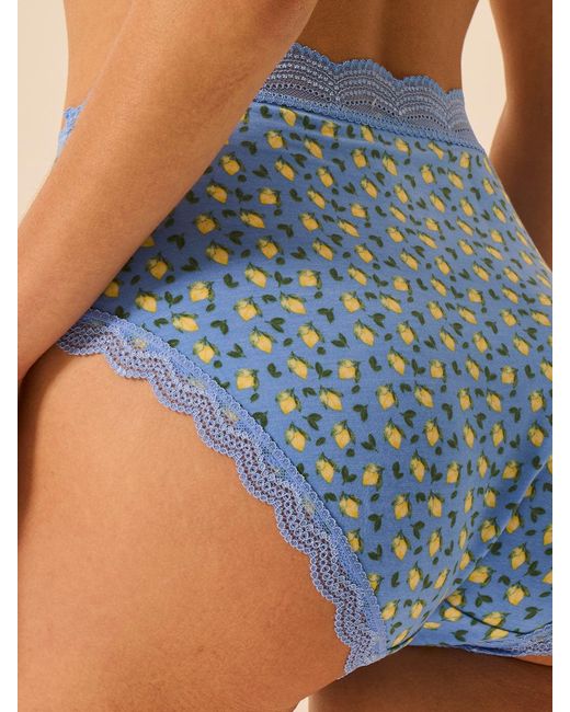 Stripe & Stare Blue High Rise Knicker