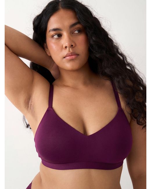 Stripe & Stare Purple Smooth Sculpt Padded Bra