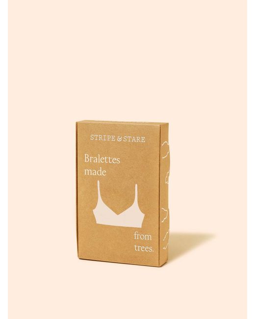 Stripe & Stare White Triangle Lace Bra