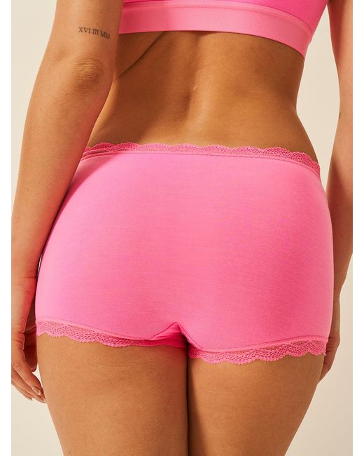 Stripe & Stare Pink Hipster Knickers