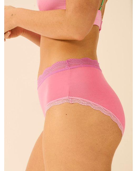 Stripe & Stare Pink High Rise Knicker Four Pack