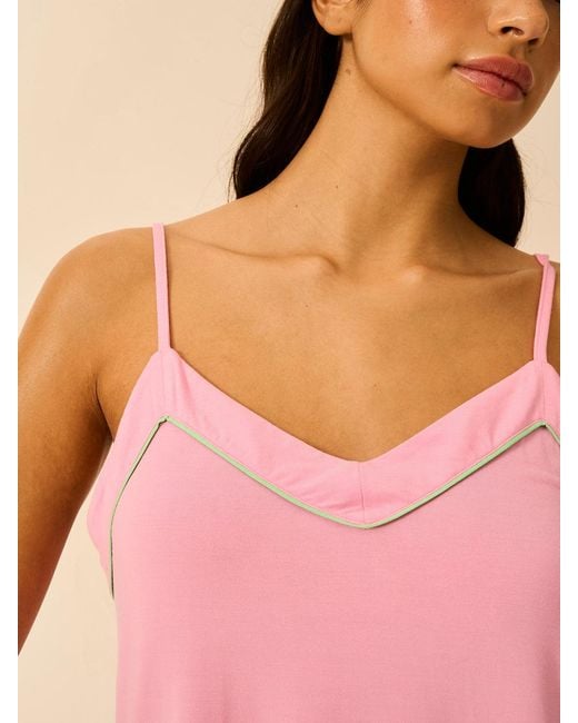 Stripe & Stare Pink Cami & Short Pyjama Set