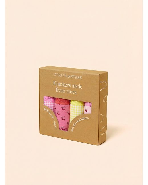 Stripe & Stare Pink The Original Knicker Four Pack