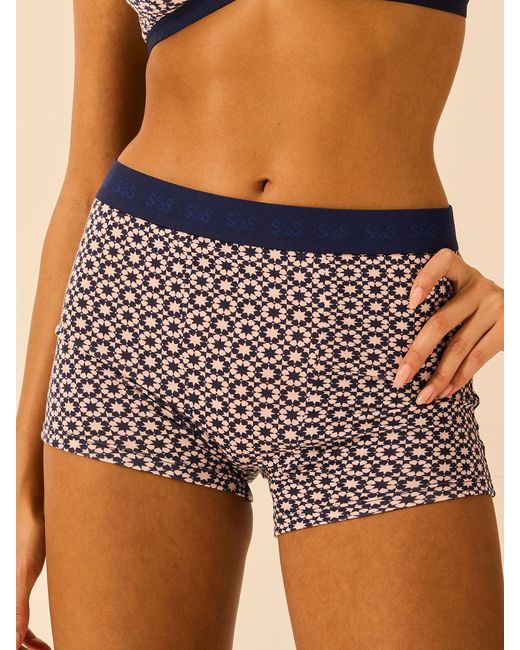 Stripe & Stare Blue Boxer