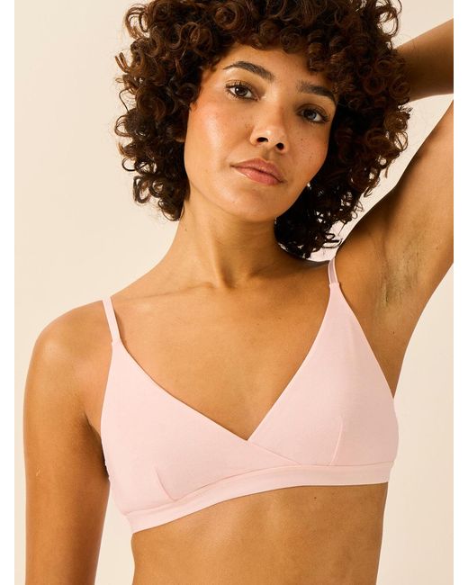 Stripe & Stare Brown Crossover Bra