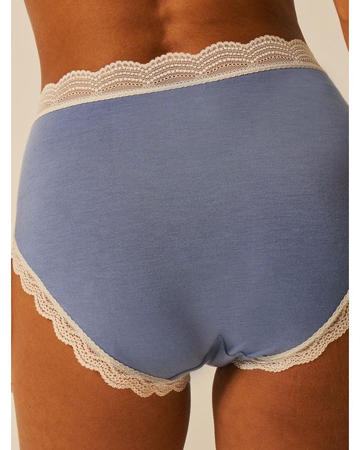 Stripe & Stare Blue High Rise Knicker Four Pack