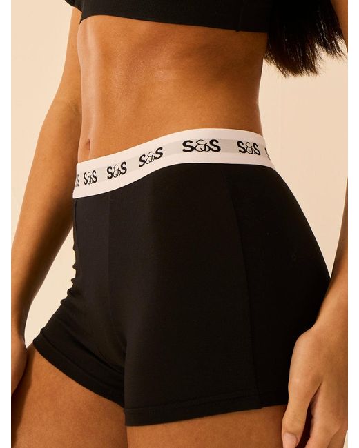 Stripe & Stare Black Boxer