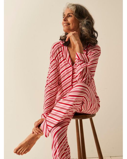 Stripe & Stare Red Long Pyjama Set