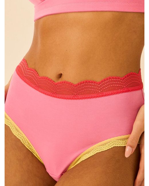 Stripe & Stare Pink High Rise Knicker
