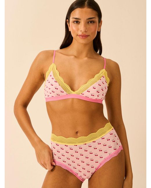 Stripe & Stare Pink High Rise Knicker