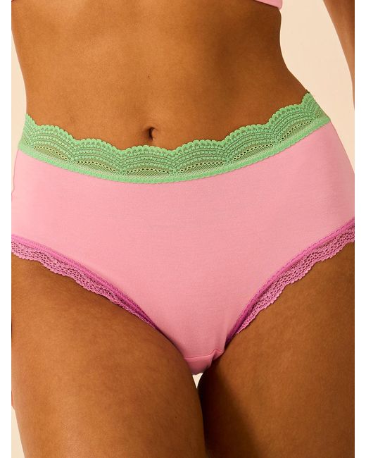 Stripe & Stare Pink High Rise Knicker
